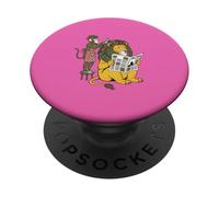 Coiffeur Drôle Lion Curler Perm Salon Barbier PopSockets PopGrip Adhésif