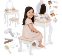 Coiffeur- Estheticienne- Jouet d'imitation- Coiffeuse enfant en Bois- Mamabrum- Maquillage Dresser Bois- Accessoires