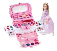 Coiffeur Maquillage Enfant,Jouets Cosmétiques Réels Lavables | Kit De Maquillage Réel pour Filles - Âge 3-12, Noël, Vacances, Déguisement, Coiffeuse, Garnitures de Bas, Cadeau de Fête