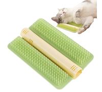 Coiffeur mural pour chat, coiffeur de chat pour coins, brosse de toilettage pour chat avec herbe à chat, grattoir mural pour chat, jouet interactif pour chaton, brosse de massage pour g