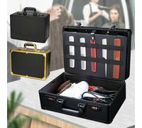Coiffeur portable Boîte de rangement Stylist Salon Valise Tool Organizer 40*28*16cm Or