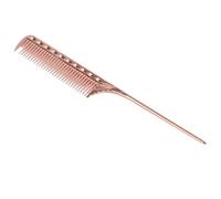 Coiffeur professionnel en aluminium en métal queue de rat peigne à cheveux peigne de coiffure pour salon hommes femmes léger durable facile à utiliser or argent rose rouge noir (Or Rose)