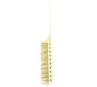 Coiffeur professionnel en aluminium en métal queue de rat peigne à cheveux peigne de coiffure pour salon hommes femmes léger durable facile à utiliser or argent rose rouge noir (Or)