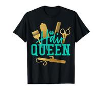 Coiffeur Queen Thank Cosmétologie Salon Owner Boss Bleu Sarcelle T-Shirt