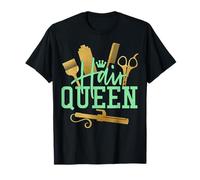 Coiffeur Queen Thank Cosmétologie Salon Owner Boss Vert T-Shirt