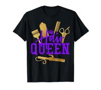 Coiffeur Queen Thank Cosmétologie Salon Owner Boss Violet T-Shirt