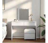 Vidaxl Coiffeuse Avec Led Blanc 100x40x130 Cm Blanc