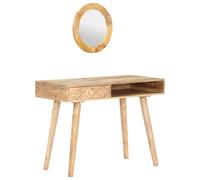 Coiffeuse 100x50x76 Cm Bois De Manguier Solide - Vidaxl Marron