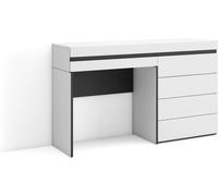 Coiffeuse, 127x35x75 cm, Avec tiroir, Commode, Buffet, Blanc