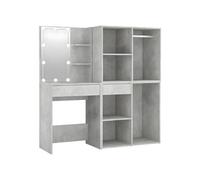 Coiffeuse à led avec 2 armoires 60 x 40 x 140 cm bois d'ingénierie gris 02_0006297