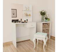 vidaXL Coiffeuse Bois d’ingénierie 75x40x141 cm Blanc 244861