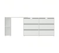 Coiffeuse, Assemblage Rapide sans Outils Toolless, Commode, Meuble de Rangement, avec Étagère, Côte à Côte ou en L, pour Chambre, Bureau, Blanc Neige À propos de cet article[RAPIDE, SANS OUTILS]Le mon