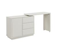Coiffeuse avec angle pivotant - 3 tiroirs et 1 porte - MDF - Beige - VELANTO de Pascal Morabito