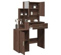 Coiffeuse avec armoire chêne marron 80x35x132 cm Marron G