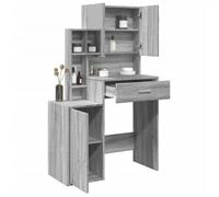 Vidaxl Coiffeuse Avec Armoire Sonoma Gris 80x35x132 Cm Gris