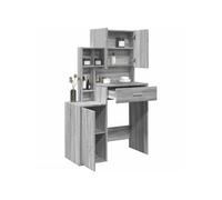 vidaXL Coiffeuse avec armoire Sonoma gris 80x35x132 cm