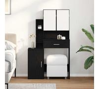 vidaXL Coiffeuse avec armoire Sonoma gris 80x35x132 cm