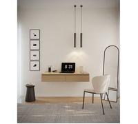 Coiffeuse avec bureau 2 tiroirs - BEMMI - 120 cm - chêne de Lindberg