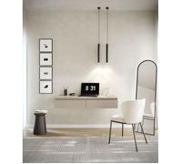 Coiffeuse avec bureau 2 tiroirs - BEMMI - 120 cm - grège