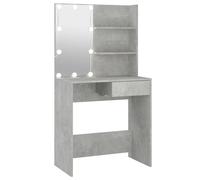Coiffeuse Avec Chargeur Usb & Éclairage Réglable Lumière Froide/Chaleur 74,5x40x141 Cm Multicolore