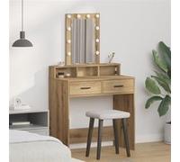 Coiffeuse Vidaxl Avec Des Lumières Led Chêne Artisan 79x41x140 Cm