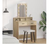 Coiffeuse avec des lumières LED Chêne Sonoma 79x41x140 cm