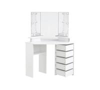 Coiffeuse avec éclairage LED HOME DELUXE CANDICE - Blanc