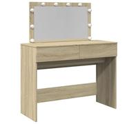 Coiffeuse avec LED chêne sonoma 100x40x120 cm