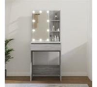 vidaXL Coiffeuse 820443 – Meuble de chambre avec LED, miroir et rangement
