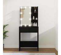 Coiffeuse avec LED Sonoma Gris 60x40x140 cm Table Cosmétique Rangement vidaXL