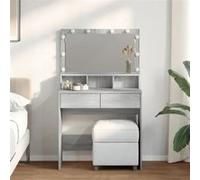 Coiffeuse avec LED sonoma gris 80x41x134,5 cm sonoma gris G