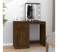 Coiffeuse avec LED Table de Maquillag Chambre Noir Bois d'Ingénierie vidaXL