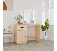 Vidaxl Coiffeuse Avec Led 95x50x133,5 Cm Bois De Pin Massif Multicolore