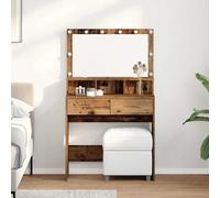 vidaXL Coiffeuse avec LED Chêne Sonoma 80x41x134,5 cm