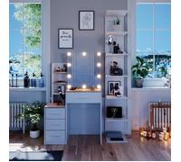 Coiffeuse avec LED - Vicco - Conrada - Blanc Sonoma