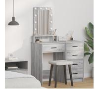 Coiffeuse avec lumière LED grise Sonoma 50x41x140 cm