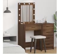 vidaXL Coiffeuse avec lumières LED – Chêne Marron 50x41x135 cm