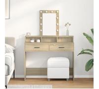 vidaXL Coiffeuse Chêne Sonoma avec lumières LED 100x41x140 cm