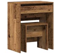 Coiffeuse avec Miroir Bois Vieilli en Bois Ingénierie
