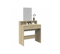 Vidaxl Coiffeuse Avec Miroir Chêne Sonoma 80x41x144,5 Cm Multicolore