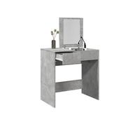 Coiffeuse avec miroir gris béton 73x46,5x120 cm, table de maquillage, coiffeuse de chambre à coucher, coiffeuse avec 848223