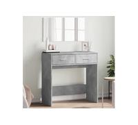 vidaXL Coiffeuse 840705 avec miroir gris béton 80x39x80 cm