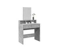 Vidaxl Coiffeuse Avec Miroir Gris Béton 80x41x144,5 Cm Multicolore