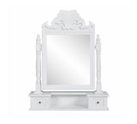 Coiffeuse Avec Miroir Pivotant Rectangulaire Mdf Vidaxl Vidaxl
