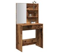 Coiffeuse avec Miroir Sonoma Gris 74,5x40x141 cm Table Cosmétique vidaXL