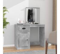Coiffeuse avec Miroir Table de Maquillage Chambre Blanc Bois d'Ingénierie vidaXL