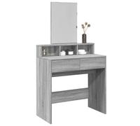 vidaXL Coiffeuse avec miroir Sonoma Gris 80x41x144,5 cm – Table de maquillage