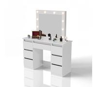 Coiffeuse avec miroir Talea Blanc
