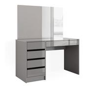 Coiffeuse avec miroir - Vicco - Sherry - Gris brillant