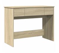 vidaXL Coiffeuse avec miroir Chêne Sonoma 100x45x76 cm Bois d'ingénierie Grand espace de rangement